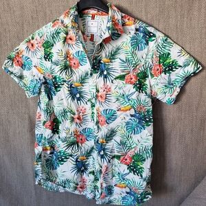 Denim & Flower Tropical Print Men's Shirt